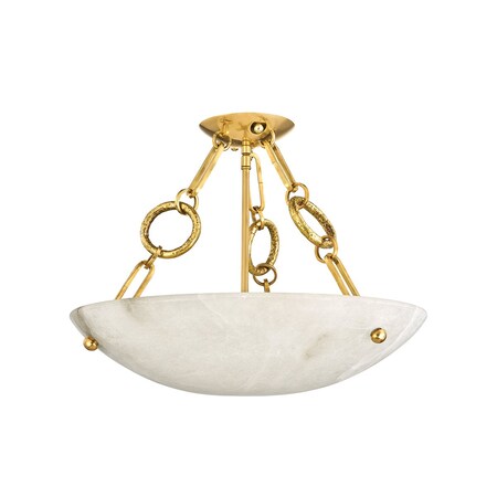 Corbett Lighting Yadira 4 Light Semi Flush 18 In. Vintage Brass 420-04-VB