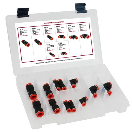 Sur&R Fuel Line Union Assortment, Nylon K555
