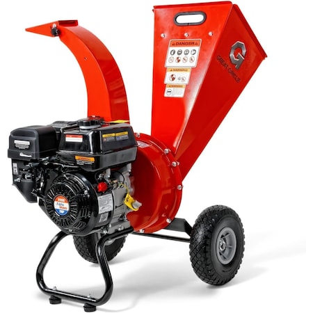 Greatcircleusa Mini Wood Chipper, 7HP 212CC Engine, 3" Max Branches GUO054