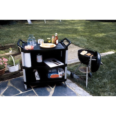 Rubbermaid Commercial UTILITY CART WITH ENCLOSED END PANELS ON SMFG409300BLA