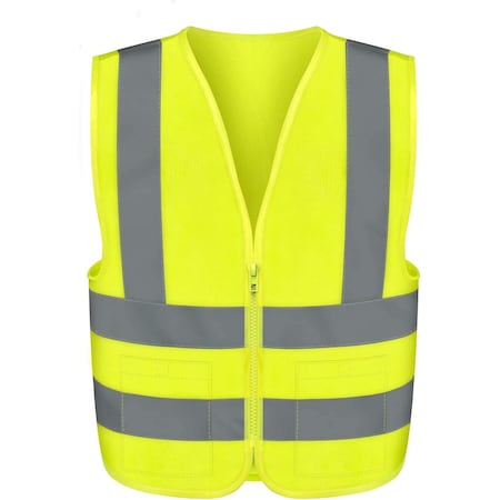 Neiko High Visibility Safety Vest ANSI Class 2, 2 Pockets, Neon Yellow, 6X-Large (6XL) 54086A