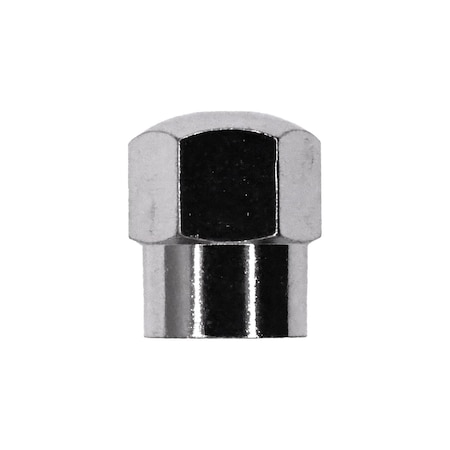 Auveco Chrome Plated Metal Valve Stem Cap with O-Ring Seal, 25PK 25132