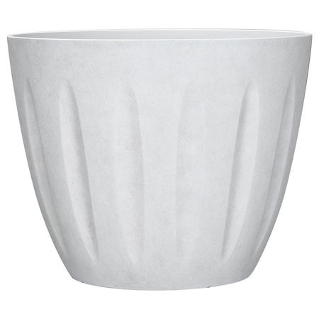 L&G 12.8 in. H X 16 in. W X 16 in. D X 16 in. D Polyresin Spritzer Planter White PVI8016TWJ