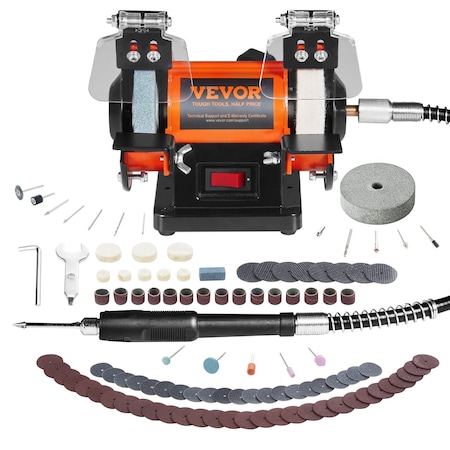 Vevor Jewelry Polisher Buffer Adjustable Speed Bench Grinder Polishing Machine TDS-75B