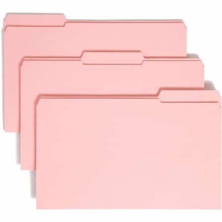 Smead File Folders, Pink, PK100 SMD17634