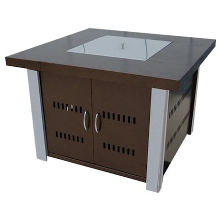 Hiland Outdoor Fire Pit in Hammered Bronze and Stainless Steel GS-F-PCSS