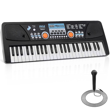 Pyle Pyle Portable Electric 49 Key Karaoke Keyboard, Built-In Speakers, Rechargeable Battery PKBRD4113