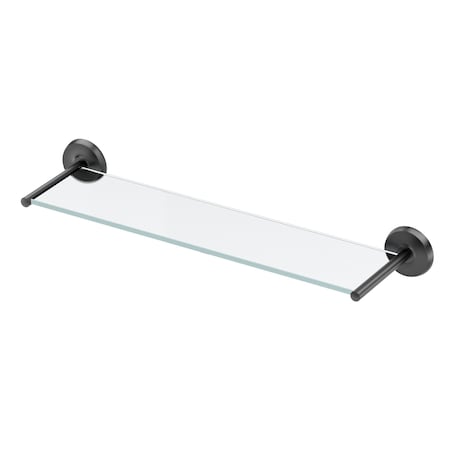 Gatco Designer II Glass Vanity Shelf, Matte Black 5077MX