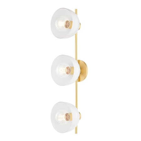 Mitzi Belle 3 Light Bath And Vanity 6.25 In. Aged Brass H724303-AGB