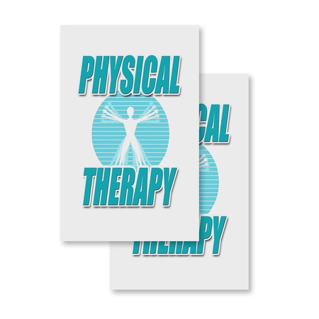 Signmission Physical Therapy, Vinyl Decals Only 24 Inch x 36 Inch, Vinyl Decal, 2PK DSB-2436-2PACK-Physical Therapy