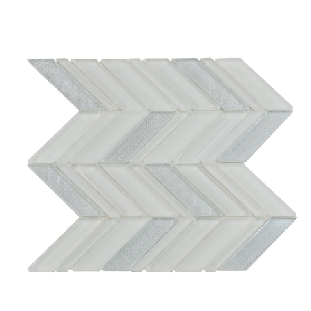 Apollo Tile White 10.4 in x 10.4 in Glass Glossy, Matte Floor and Wall Mosaic Tile 3.76 sqft/case, 5PK APLICL8810A