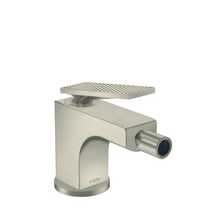 Axor Citterio Single-Hole Bidet Faucet with Pop-Up Drain- Rhombic Cut, 1.5 GPM in Brushed Nickel 39201821