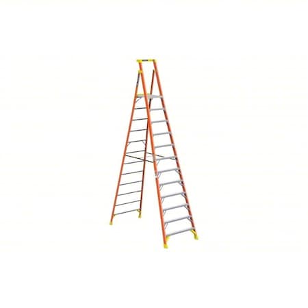 Werner Fiberglass Podium Ladder, Type IA, 12 ft PD6212