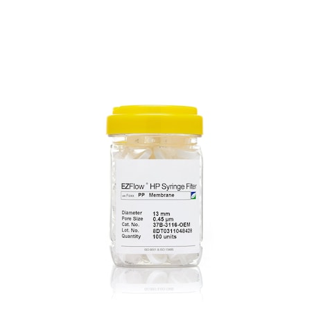Foxx Life Sciences EZFlow Syringe Filter-Sample Prep, 0.22um Nylon, 25mm, 100PK 384-2216-OEM
