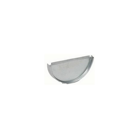 Amerimax Home Products Gutter End Cap, Half Round, Galvanized, 5-In. Gray CEN265