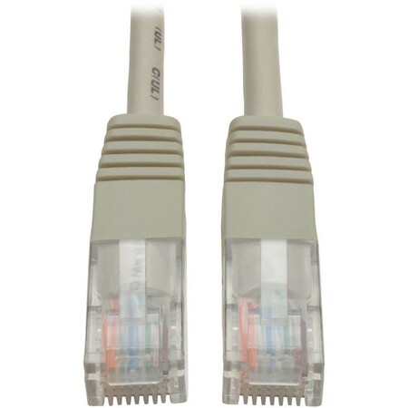 Eaton Tripp Lite Series Cat5e 350 MHz Molded UTP Ethernet Cable RJ45 M/M, PoE - Gray, 10 ft. 3.05 m N002-010-GY