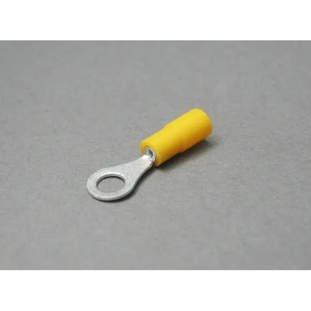Nichifu Eco-Friendly Polycarbonate Insulated Ring Terminals, Stud #4, AWG 24-20 TMEX 0.3-3N-YEL