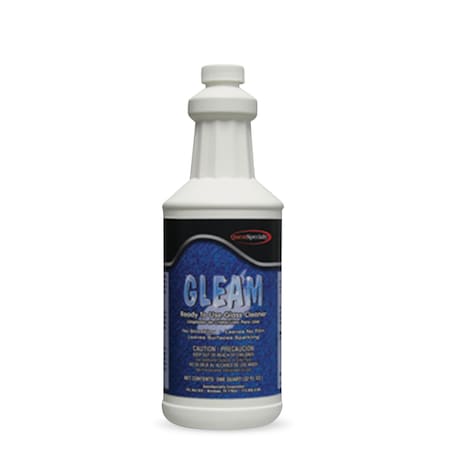 Quest Specialty GLEAM Ready-To-Use Glass Cleaner Non-Ammoniated Quart, 12PK 2800
