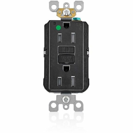 Leviton Duplex Straight Blade Receptacle, 5-15R, 15 A, 20 A, 125V AC, 2 Pole, 3 Wire, Flush Mount, Grounded AFTR1-HGE