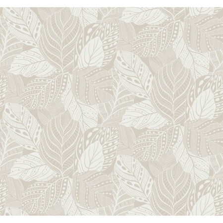 York Wallcoverings Vinca White Metallic Wallpaper GO8222