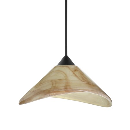 Besa Lighting Besa Hoppi Pendant, Mocha, Black Finish, 1x 5W LED 1XT-191383-LED-BK