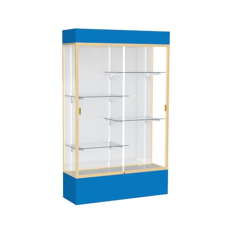 Ghent Lighted Floor Display Case 48x80x16, White 3174WB-GD-RY
