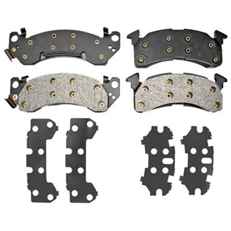 R/M Brakes RM Brakes PGD153M Semi Metallic Disc Brake Pad Set - Professional Grade R53-PGD153M