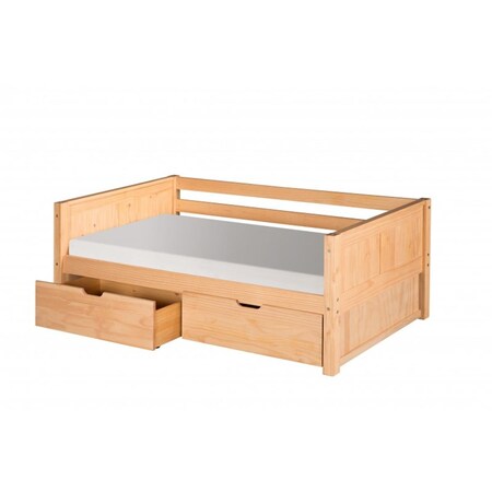 Eco-Flex C223DR Camaflexi Day Bed with Drawers Panel Headboard White Finish C223_DR