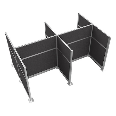 Versare Cubicle Kit, Charcoal Gray, 72 in H HPEK-4P4-S-DGY