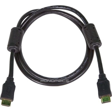 Monoprice HDMI Cable, High Speed, Black, 4ft., 28AWG 4956