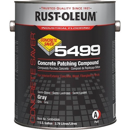 Rust-Oleum Concrete Repair Compound, Pail, Gray, 5499 5499499