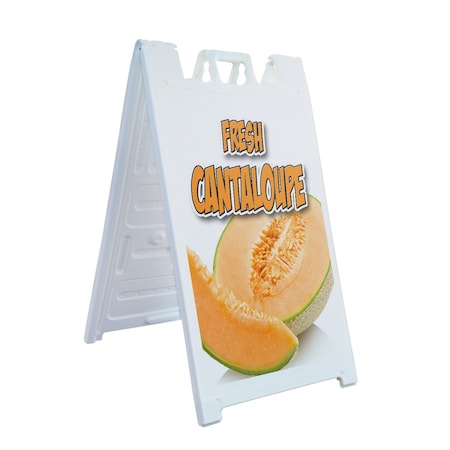 Signmission Fresh Cantaloupe, A-Frame & 2 Sign Inserts, Heavy-Duty Plastic Frame SBHD-C-2436-Fresh Cantaloupe