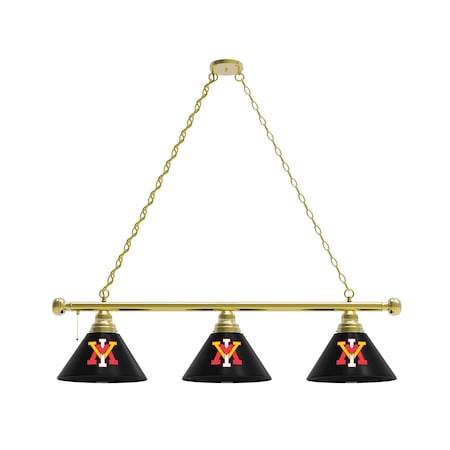 Holland Bar Stool Co Virginia Military Institute 3 Shade Billiard Light, Brass Fixture BL3BRVAMilI