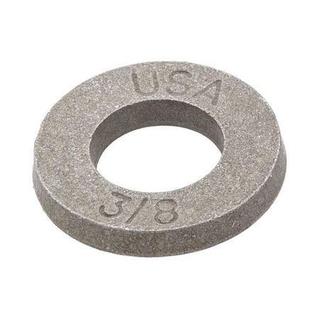 Zoro Select Flat Washer, For Screw Size 3/8 in , Steel Zinc Yellow Finish Z9272G