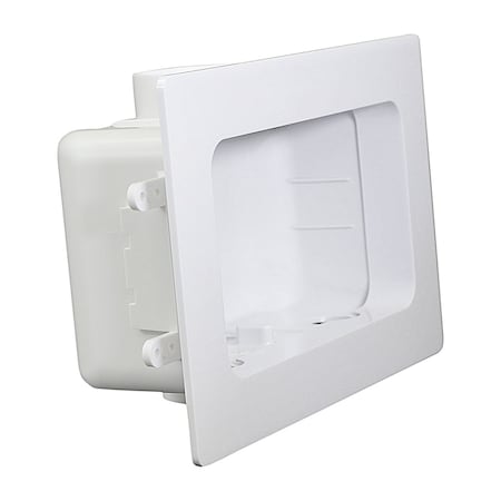 Everflow Replacement Washing Machine Outlet Box W/ Faceplate; White ABS SB300