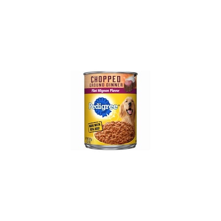 Pedigree Traditional Chopped Ground Dinner Filet Mignon Flavor Adult Wet Dog Food, 13.2 Oz. 11116