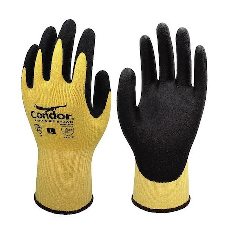 Condor Coated Cut-Resistant Gloves, Cut Level A4 , Nitrile , Foam , L 1 PR GGS_114445