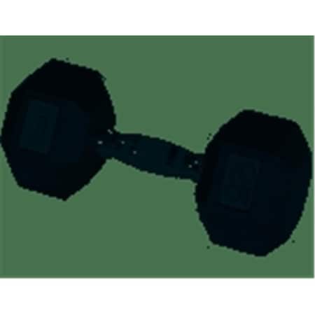 York Barbell Rubber Hex Dumbbell with Chrome Ergo Handle - 27.5 lbs 34060