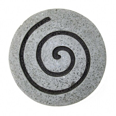 Homeroots 19" X 19" X 2" Gray Round Modern Spiral Wall Art 274932