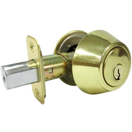 Taiwan Fu Hsing Industrial TruGuard Double Cylinder Deadbolt, Polished Brass 222015