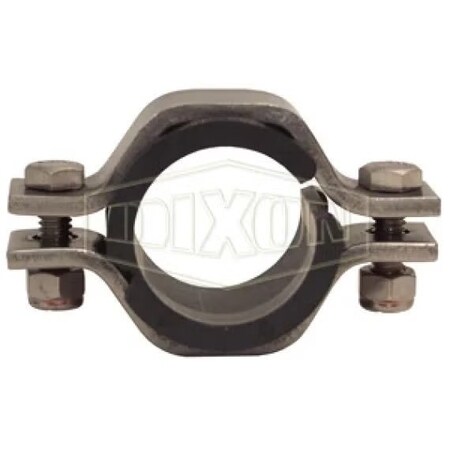 Dixon Hex Hanger with High Temperature Polysulfide Sleeve, 4 in Tube, 304 Stainless Steel B24HS-G400