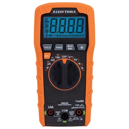 Klein Tools Multimeter, 600 V Max DC, TRMS, 4,000 Instrument Counts, LCD MM420