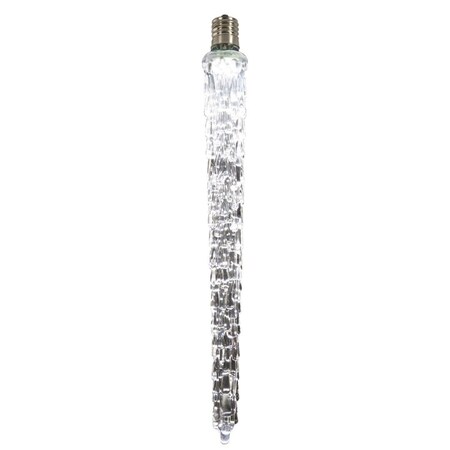 Vickerman E17 Falling Icicle Bulb with Cool White LED Lights - 24 in. XICE995