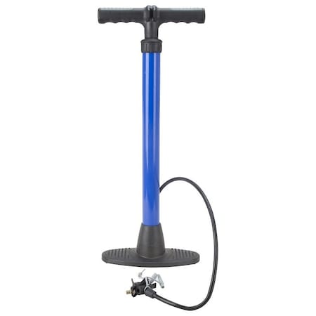 Prosource Bicycle Hand Air Pump, 8-7/8 W x 21-1/2 H in, 120 psi Max Pressure, A18 Valve Valve, Blue JL-HP013L