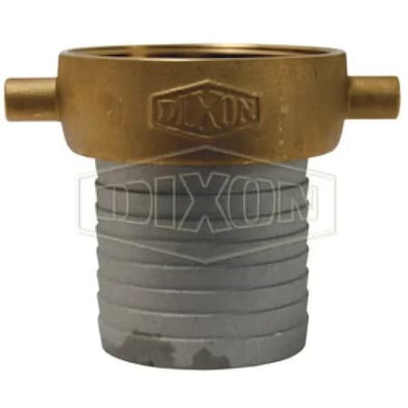 Dixon King Short Shank Suction Coupling with Brass Nut, 1-1/2 in Nominal, Female NST NH End Style, Dome FAB150N