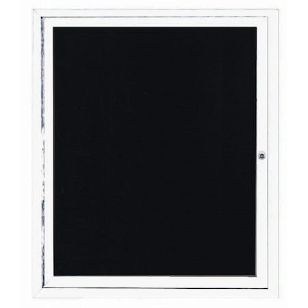 Aarco Outdoor Enclosed Directory w/ Al Frame, Powder Coated White, Letter Panel is Black Vinyl 36''Hx30''W OADC3630W