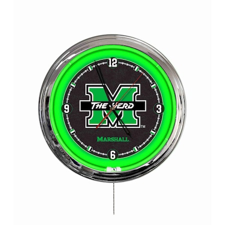 Holland Bar Stool Marshall University 16 LED Wall Clock ClkL16