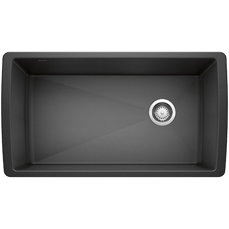 Blanco Diamond SILGRANIT 33in Super Single Undermount Kitchen Sink - Anthracite 441768