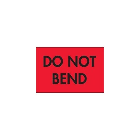 Bubblefast 2 x 3'' - ''Do Not Bend'' Fluorescent Red Labels BFDL3581