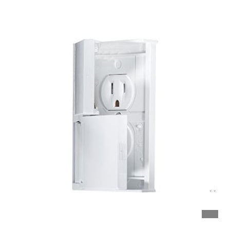 Rv Designer WEATHERPROOF WHITE DUAL OUTLET W/ SNAP COVER-PLATE S905